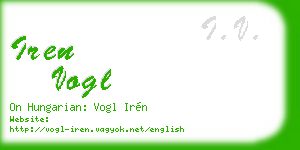 iren vogl business card